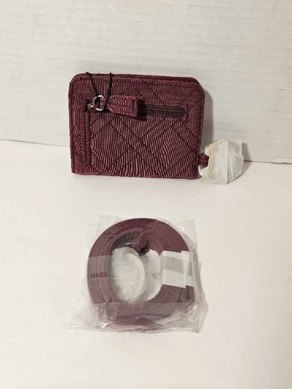 NWT Vera Bradley Campus Double ID Lanyard Hawthorne Rose Keychain Wristlet Bag